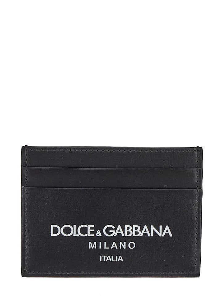 Dolce & Gabbana Calfskin Card Holder With Logo