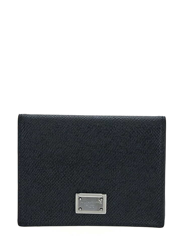 Dolce & Gabbana Calfskin Card Holder With Branded Plate