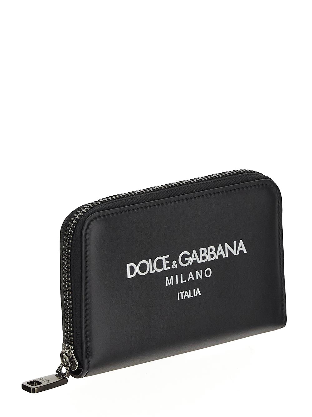 Dolce & Gabbana Vertical Calfskin Card Holder With Logo