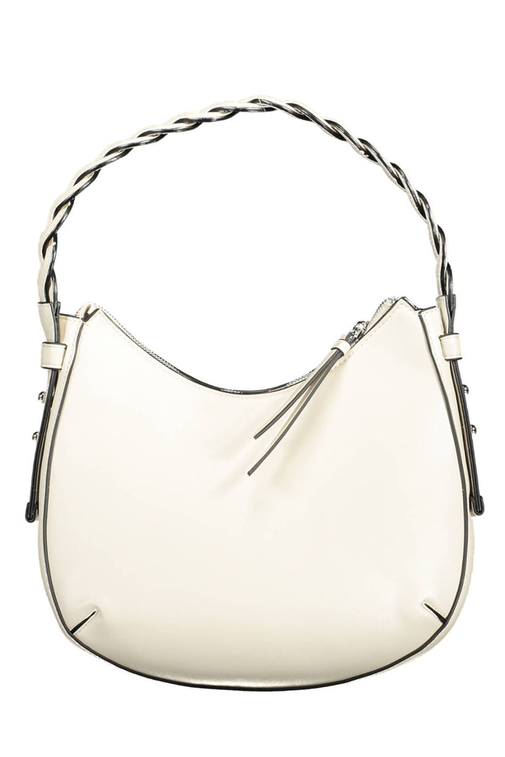 BYBLOS Chic White Shoulder Bag with Contrasting Details