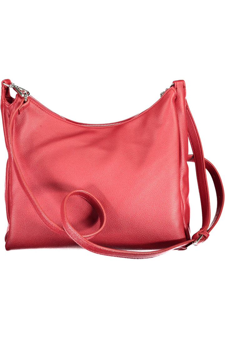 BYBLOS Elegant Red Chain-Handle Convertible Handbag