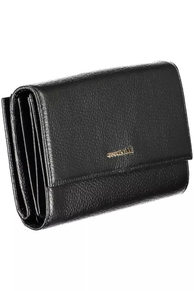 Coccinelle Elegant Dual-Part Leather Wallet in Classic Black