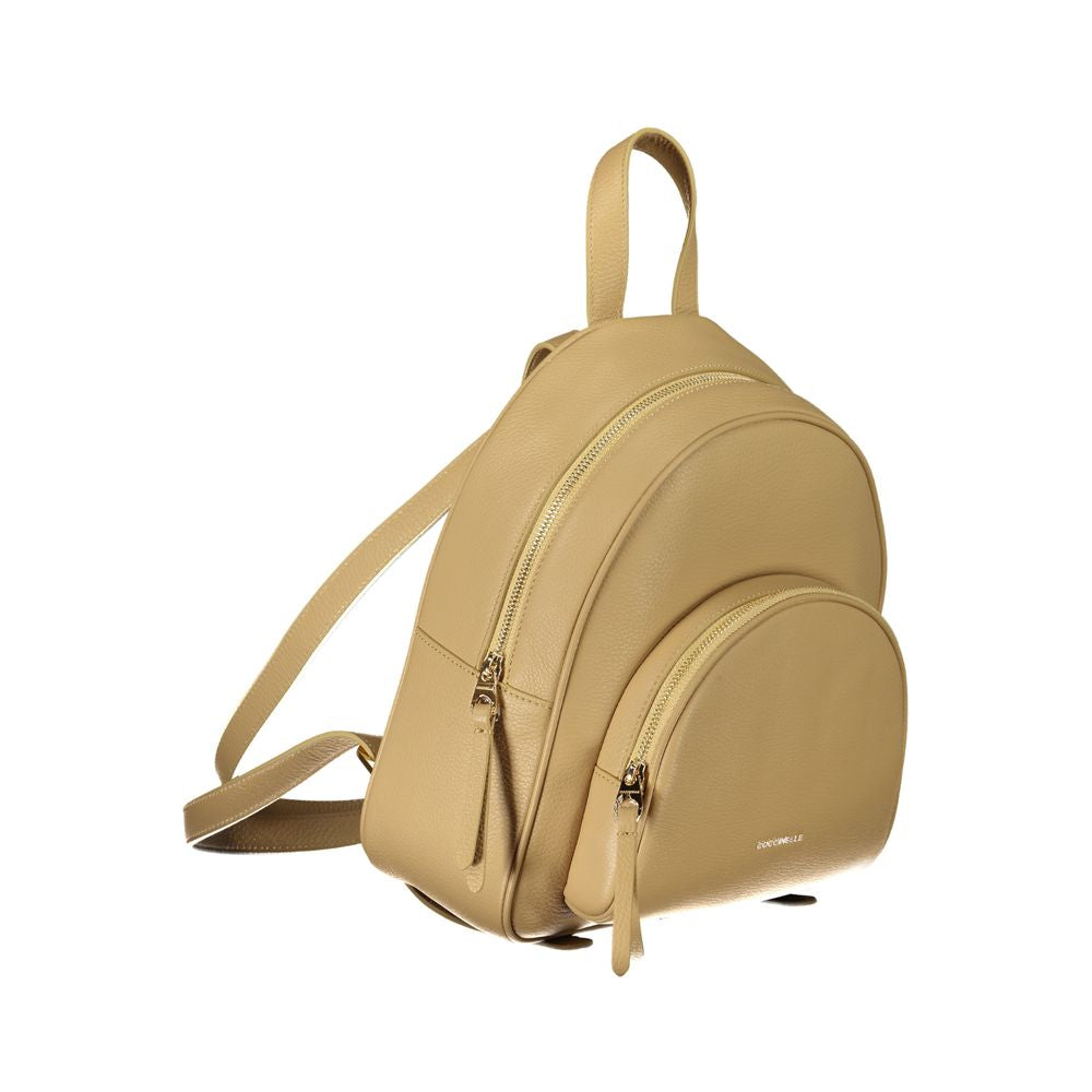 Coccinelle Beige Leather Backpack