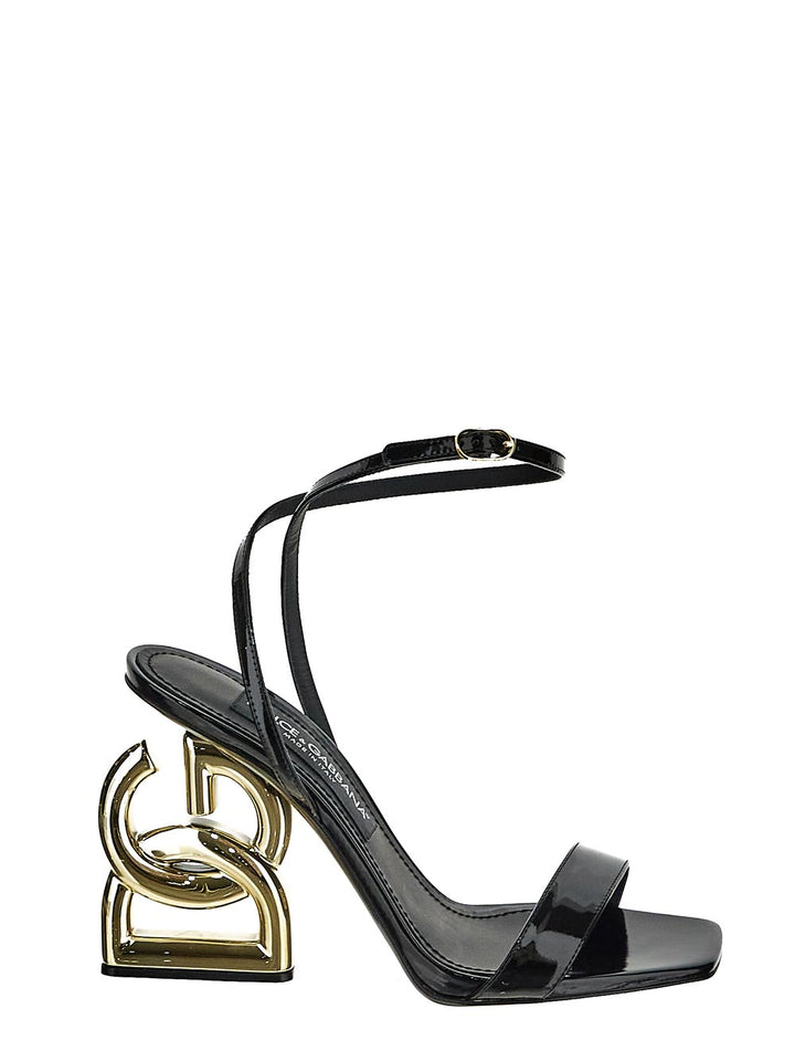 Dolce & Gabbana Patent Leather Sandals With 3.5 Heel