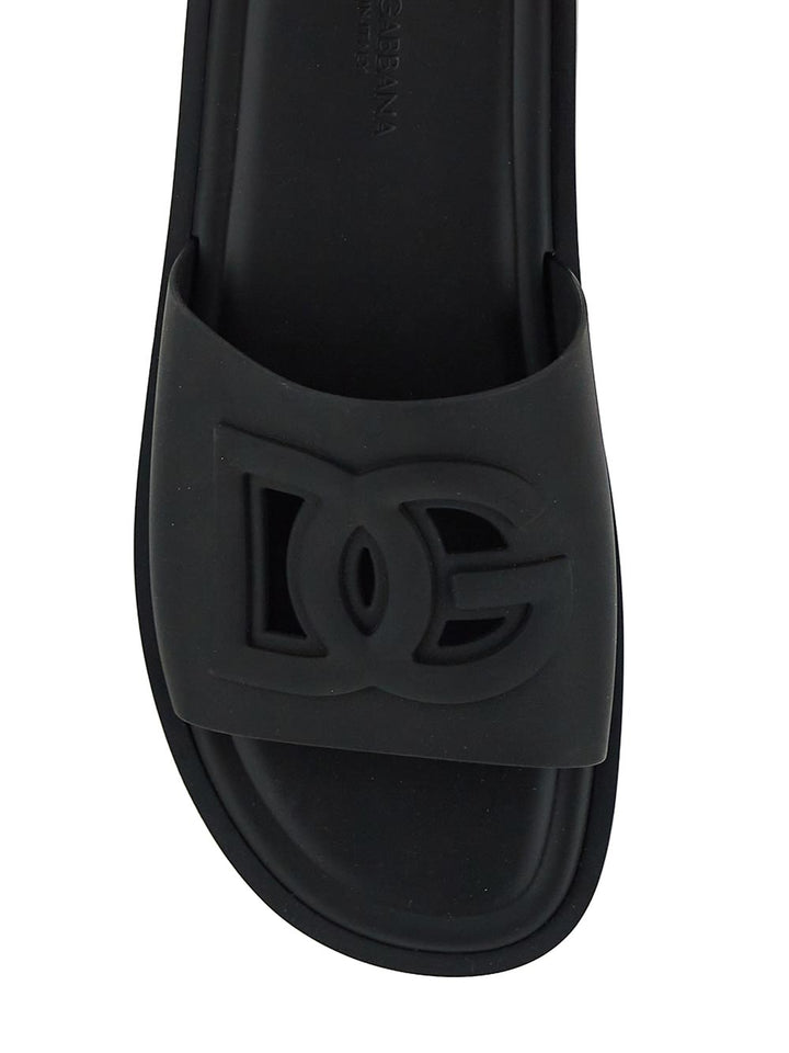 Dolce & Gabbana Logo-Embossed Open-Toe Slides
