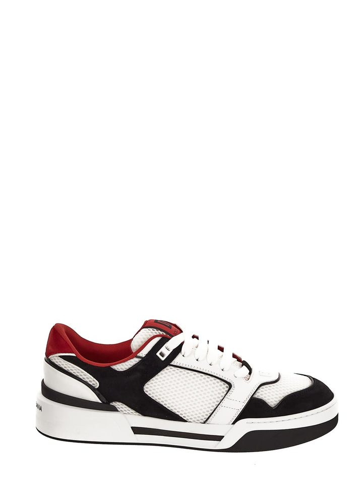 Dolce & Gabbana Mixed-Material New Roma Sneakers