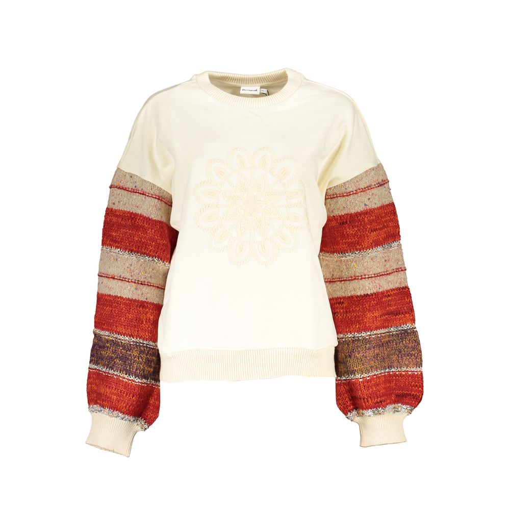 Desigual White Cotton Sweater