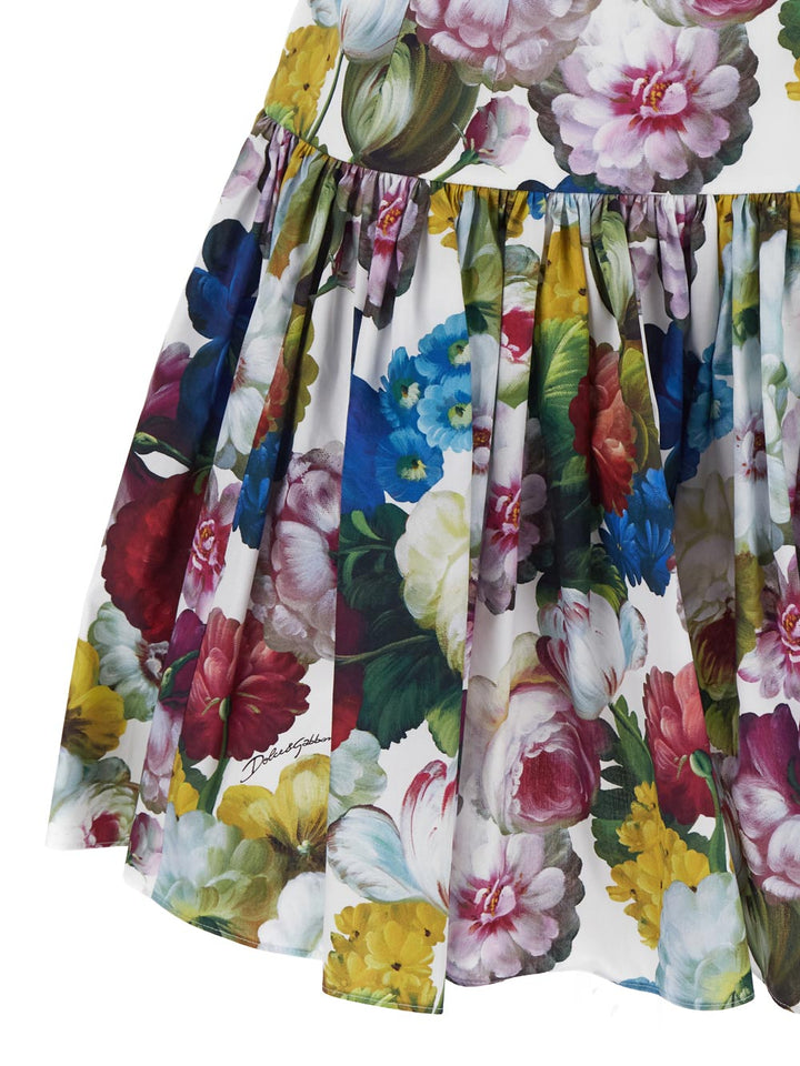 Dolce & Gabbana Floral-Print Pleated Miniskirt
