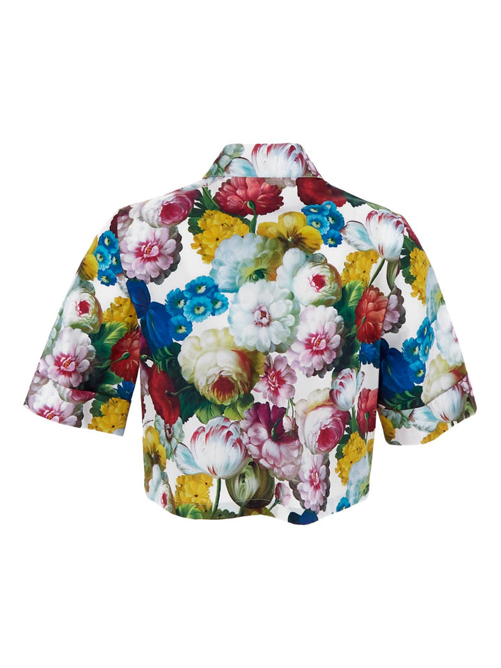 Dolce & Gabbana Flower-Print Cotton Shirt