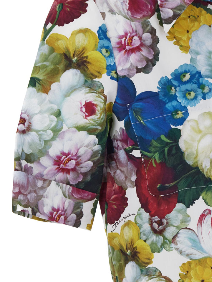 Dolce & Gabbana Flower-Print Cotton Shirt