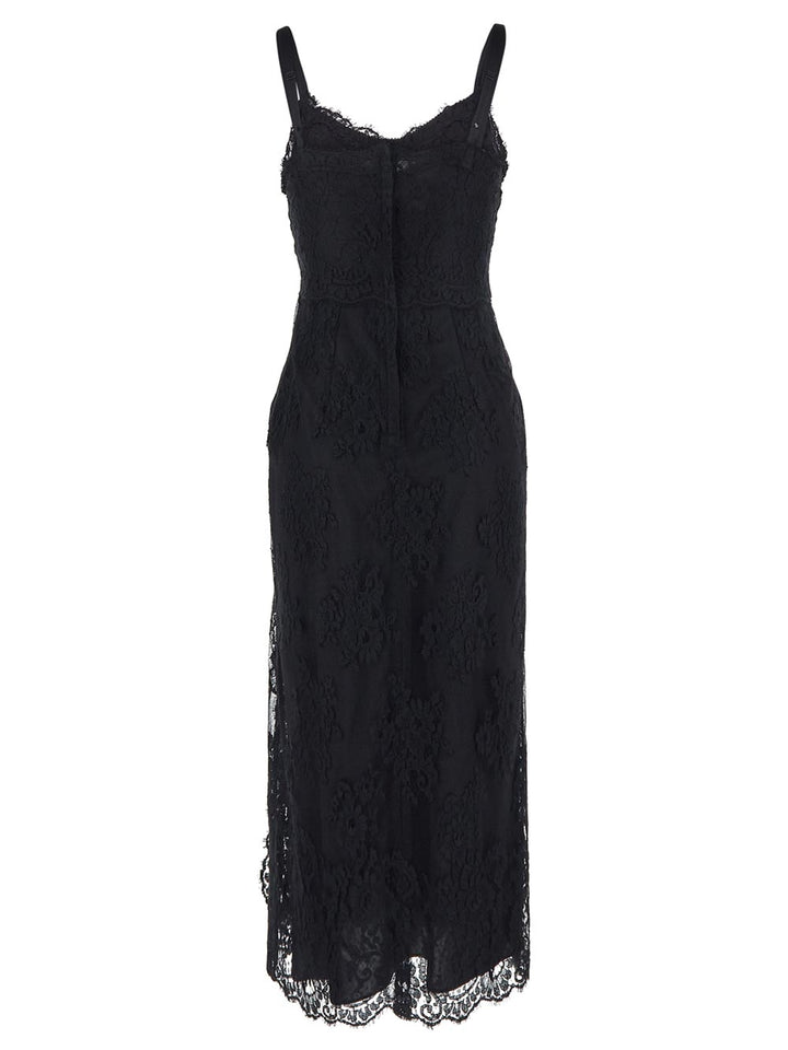 Dolce & Gabbana Lace Calf-Length Slip Dress