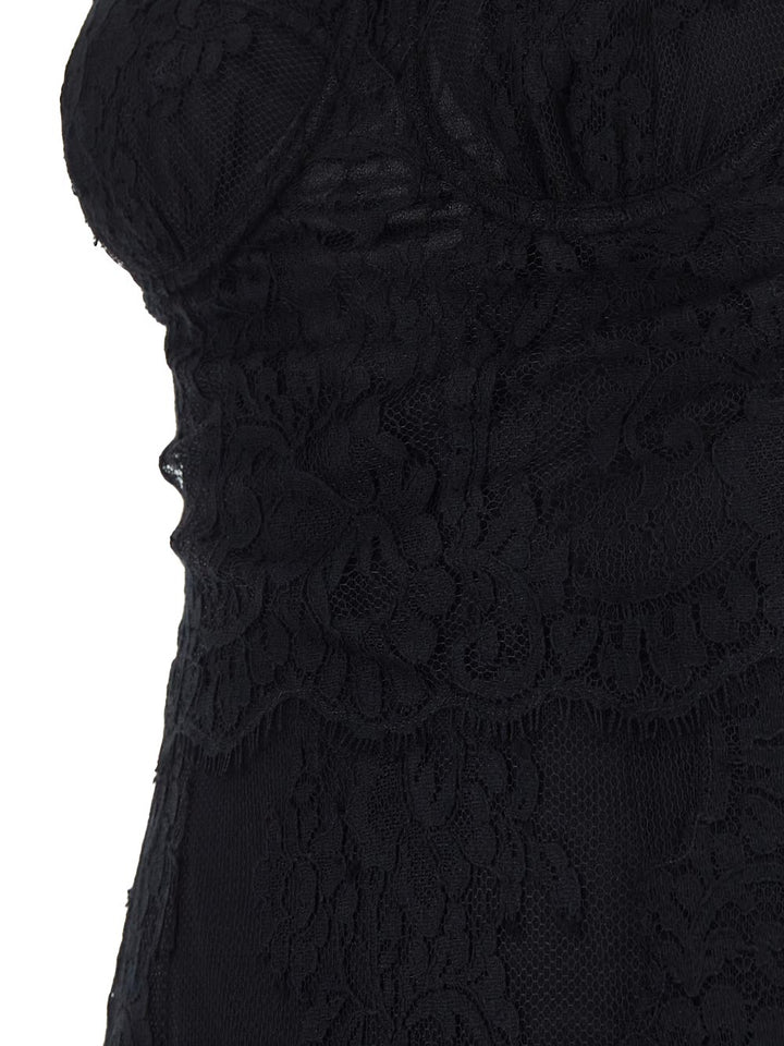 Dolce & Gabbana Lace Calf-Length Slip Dress