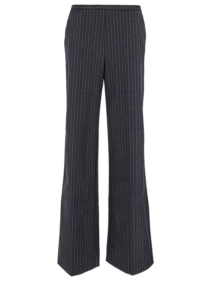 Ganni Stretch Striped Mid Waist Trousers