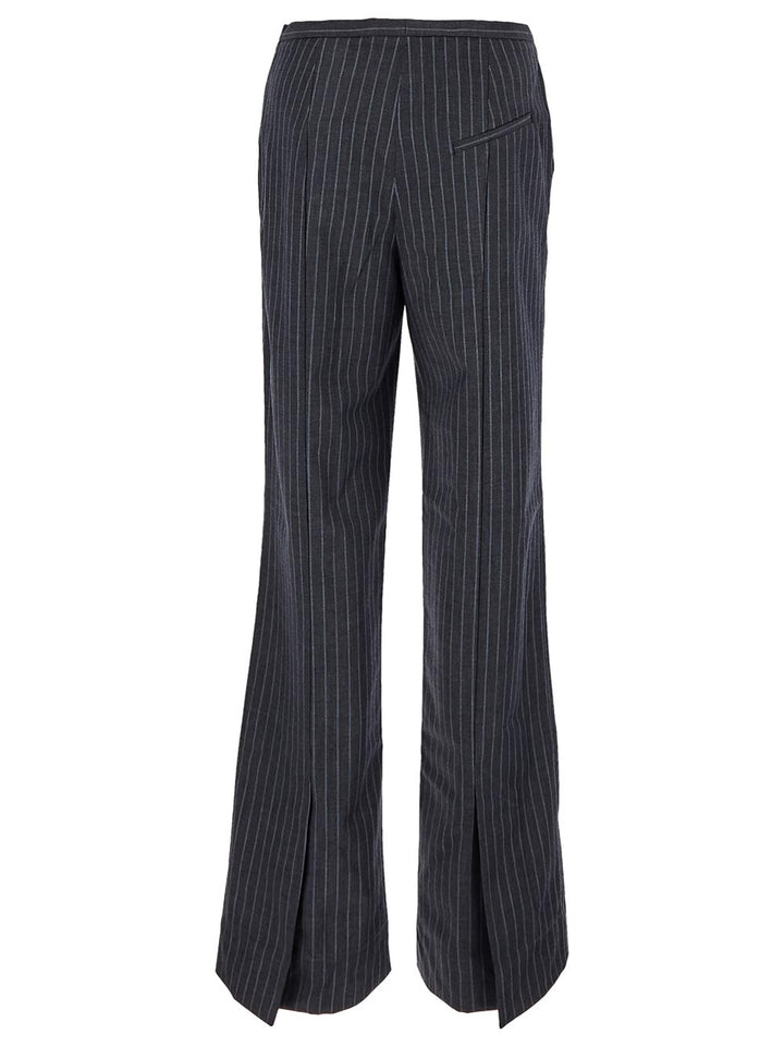Ganni Stretch Striped Mid Waist Trousers