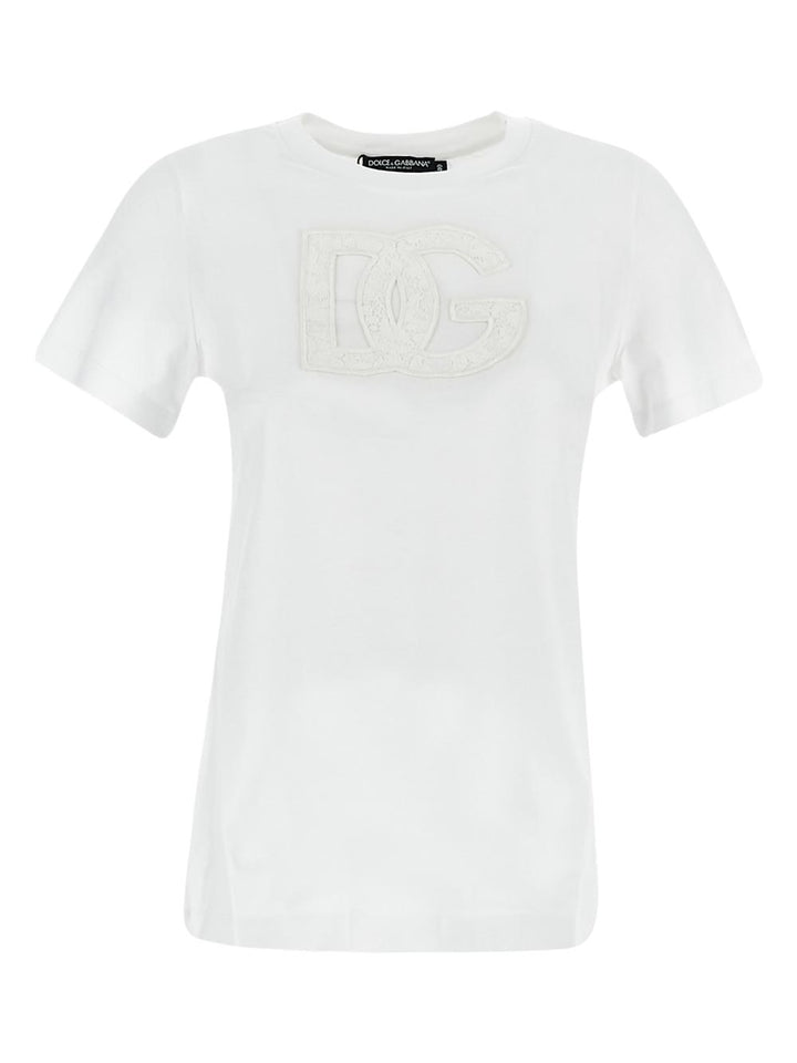 Dolce & Gabbana Logo-Patch Cotton T-Shirt