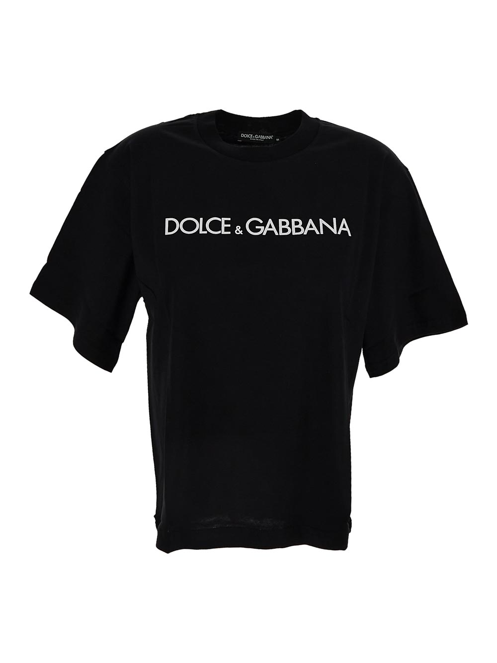 Dolce & Gabbana Short-Sleeved Cotton T-Shirt With Dolce&Gabbana Lettering