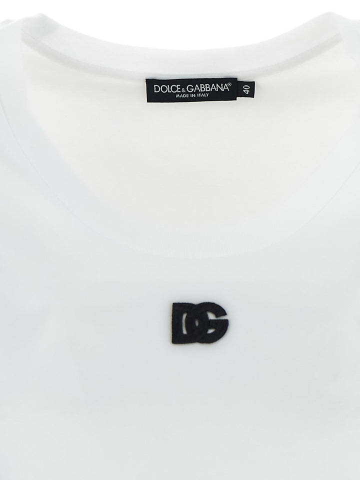 Dolce & Gabbana Logo-Embroidered Cotton-Blend T-Shirt