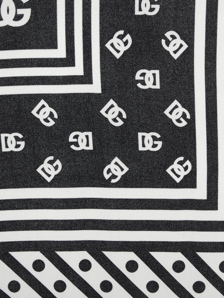 Dolce & Gabbana Logo-Print Silk Scarf