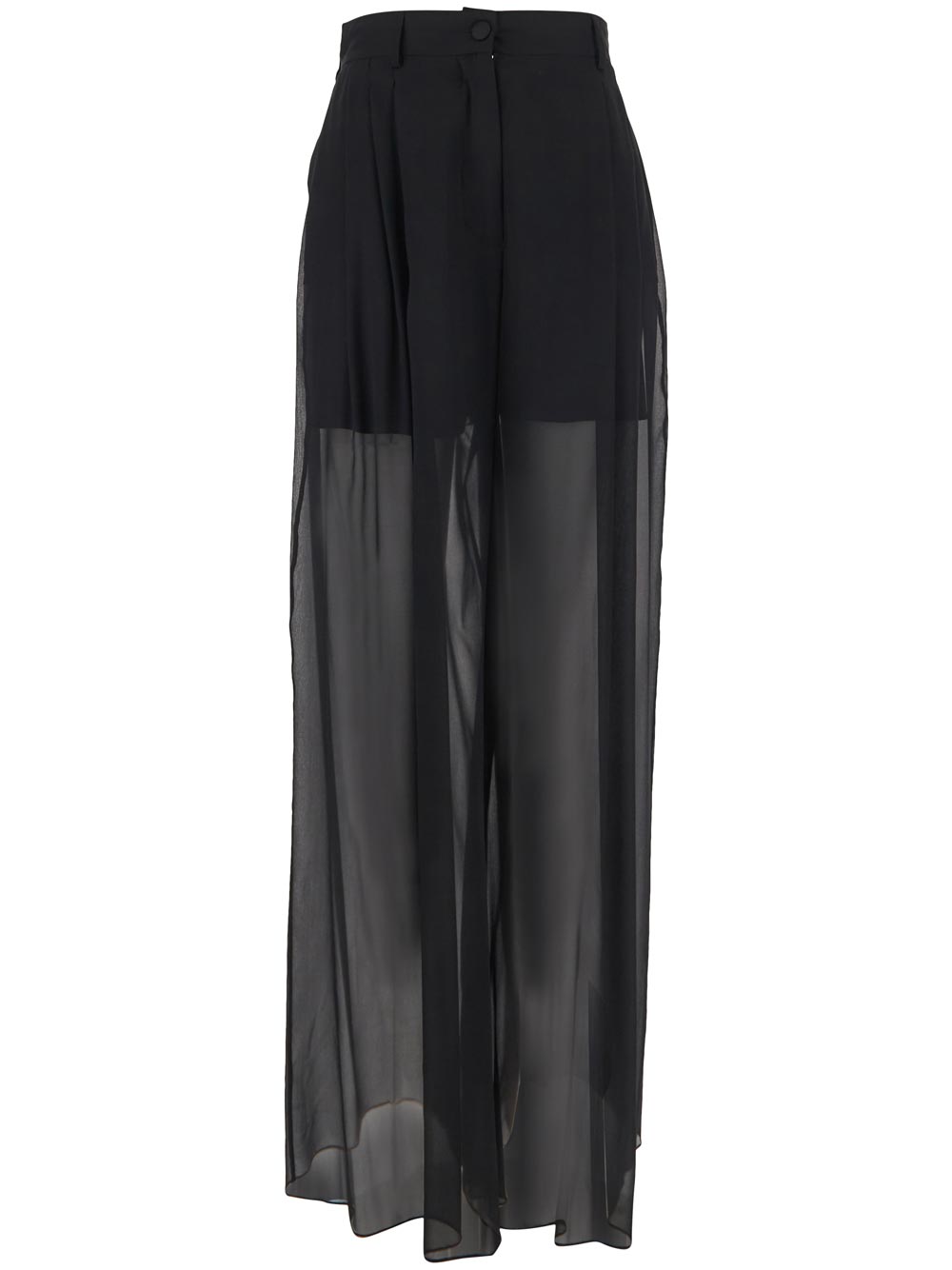 Dolce & Gabbana Silk Chiffon Wide-Leg Pants