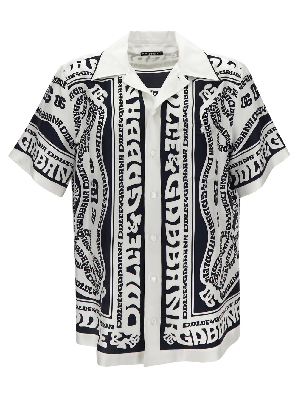 Dolce & Gabbana Marina-Print Silk Hawaii Shirt