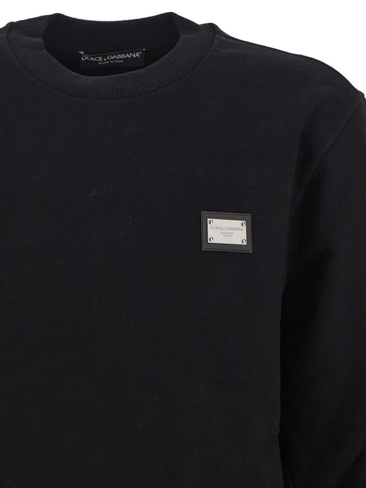 Dolce & Gabbana Jersey Sweatshirt With Branded Tag