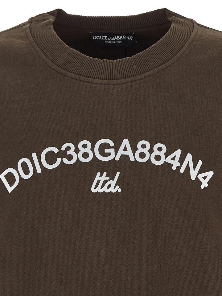 Dolce & Gabbanaround-Neck Sweatshirt With Dolce&Gabbana Logo Print