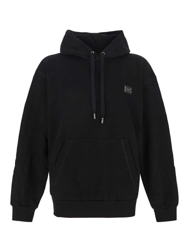 Dolce & Gabbana Jersey Hoodie With Branded Tag