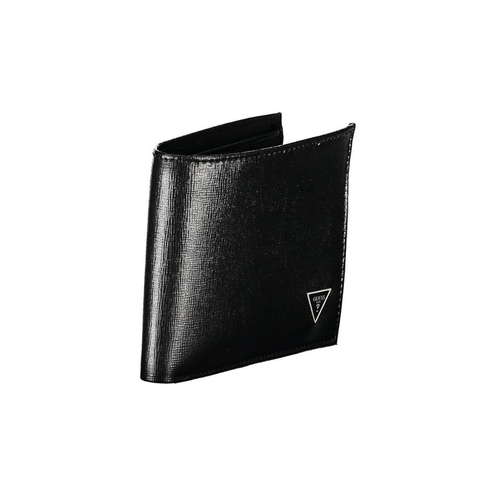 Guess Jeans Elegant Black Leather Wallet with RFID Block