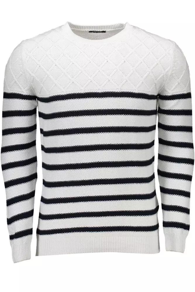 Marciano by Guess Elegant White Round Neck Men's Sweater