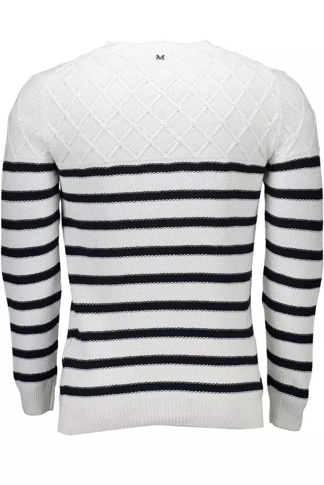 Marciano by Guess Elegant White Round Neck Men's Sweater