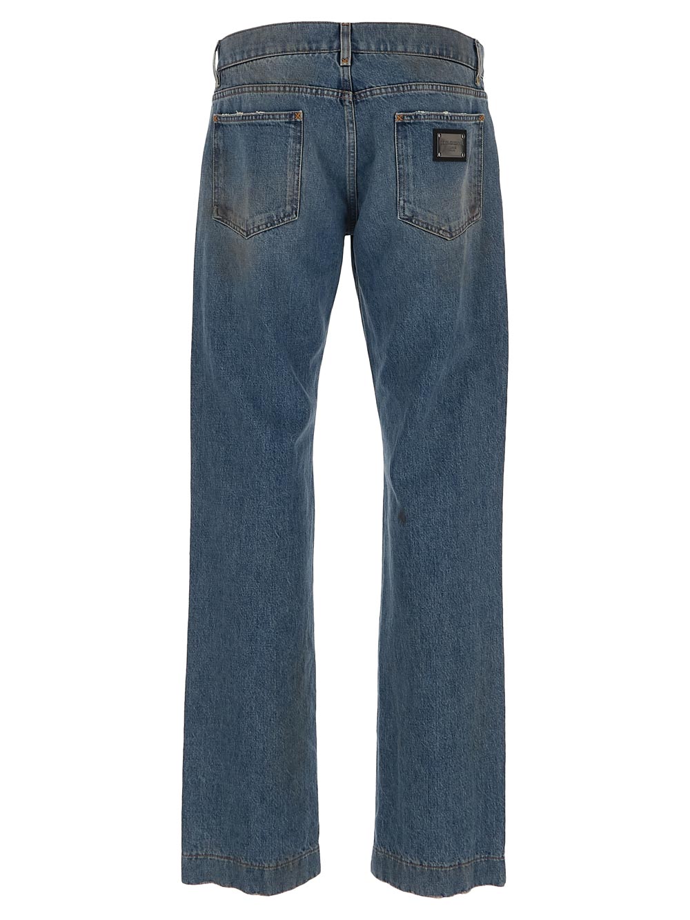 Dolce & Gabbana Washed Denim Jeans With Rips