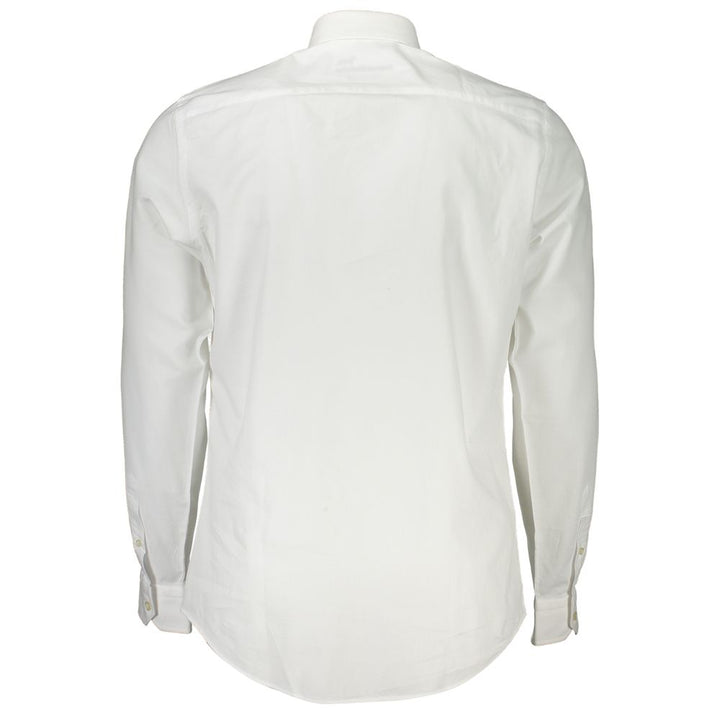 Harmont & Blaine Elegant White Narrow Fit Long Sleeve Shirt