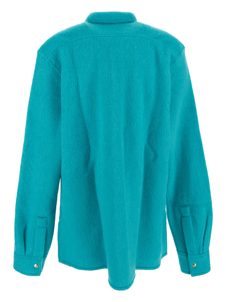 Jil Sander  Pointed-Collar Alpaca Wool Blend Overshirt