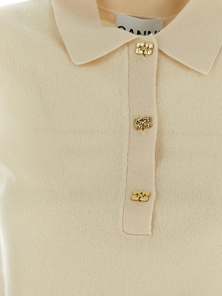 Ganni Logo-Buttons Knitted Vest