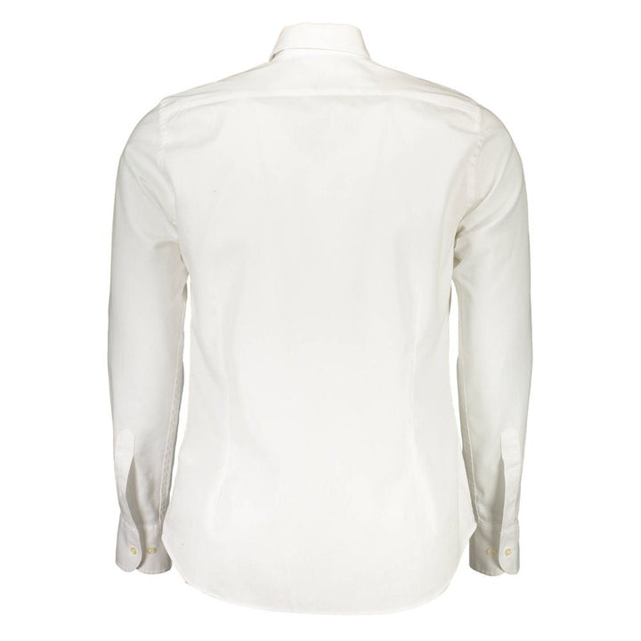 La Martina Chic Slim Fit Long Sleeved White Shirt