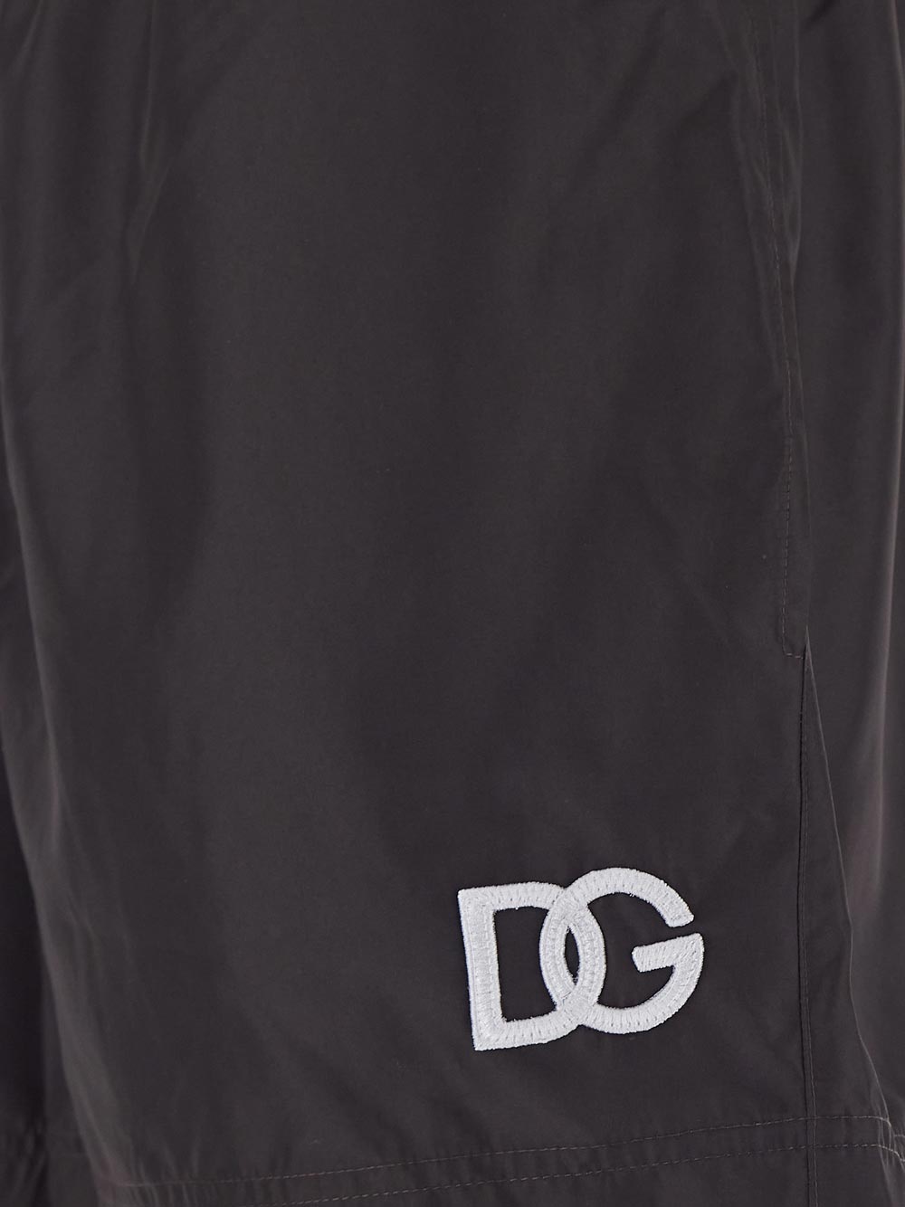 Dolce & Gabbana Short Swim Trunks With Dg Logo Patch