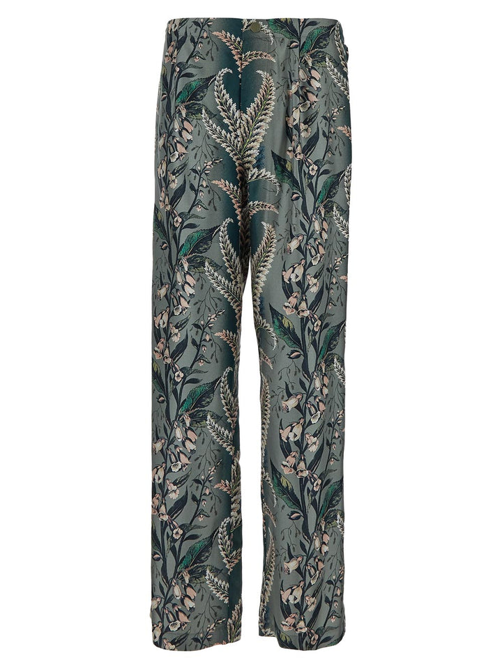 Etro Printed Silk Trousers