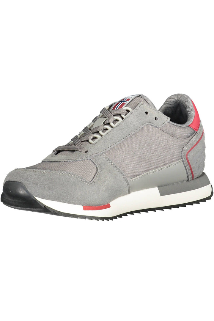 Napapijri Trendy Gray Laced Sports Sneakers