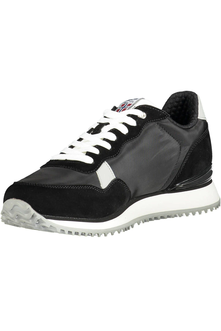 Napapijri Sleek Black Lace-Up Sports Sneakers
