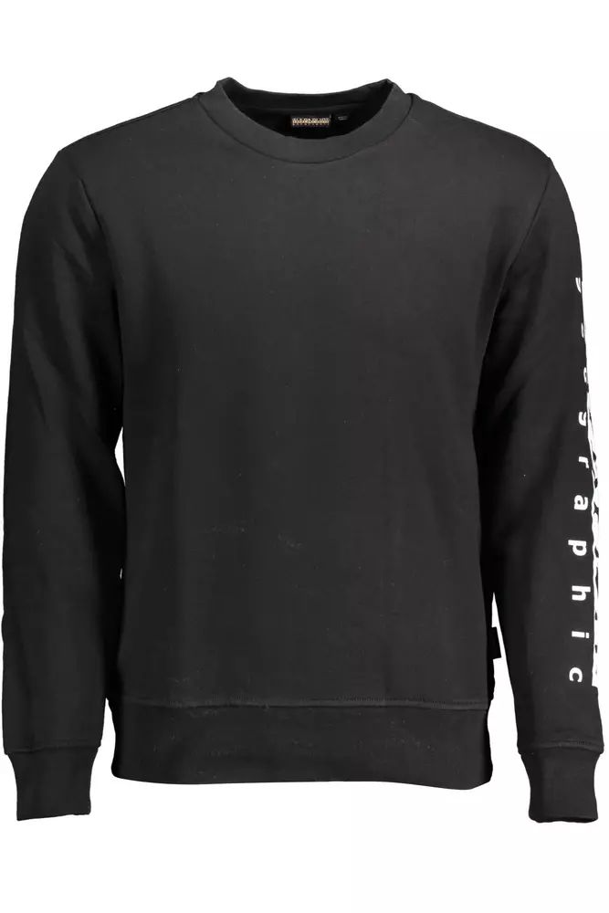 Napapijri Elevate Your Style with a Sleek Black Sweatshirt