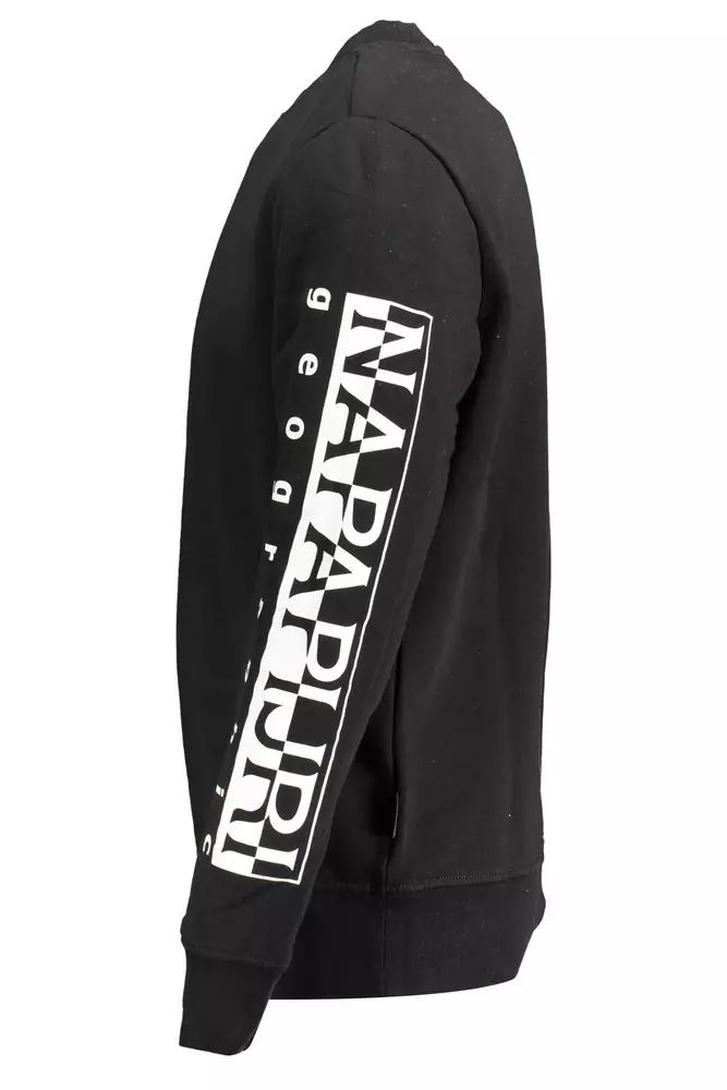 Napapijri Elevate Your Style with a Sleek Black Sweatshirt