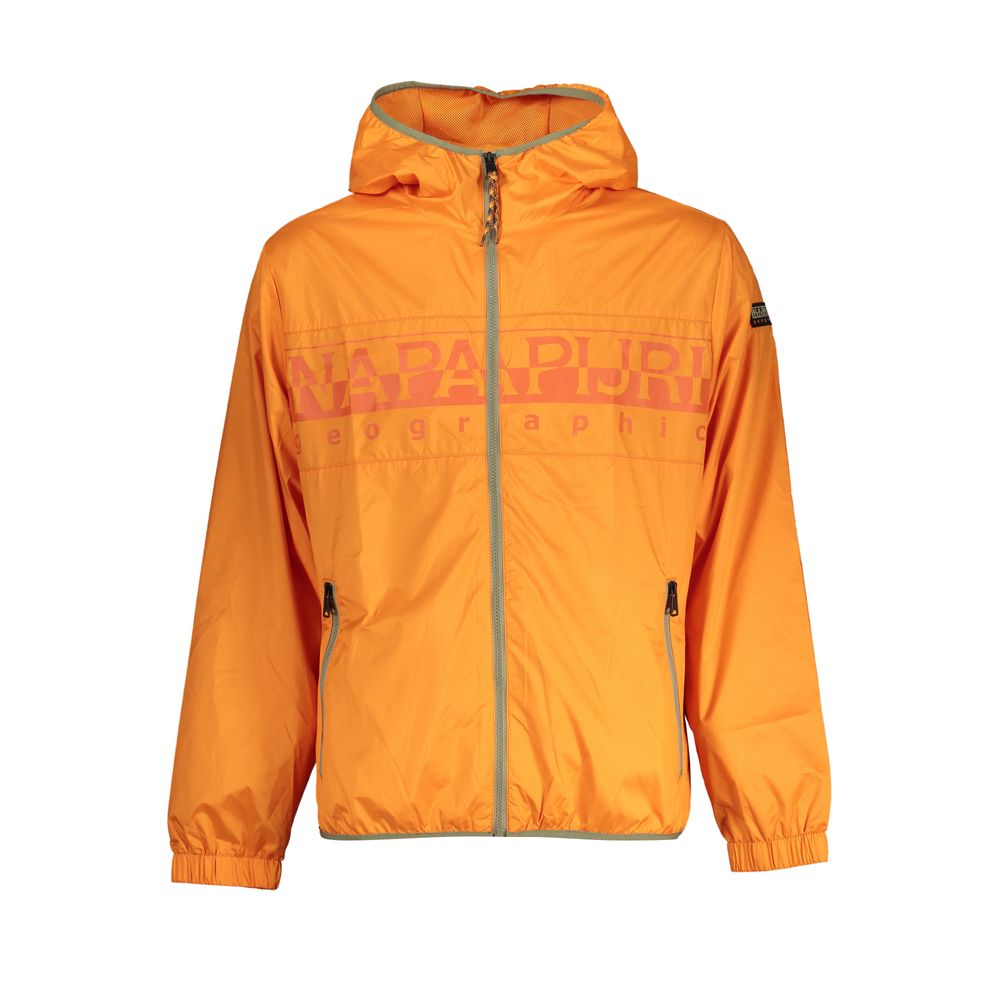Napapijri Vibrant Orange Waterproof Hooded Jacket