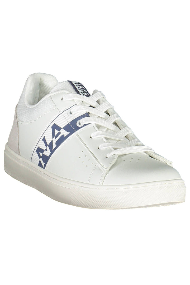 Napapijri Chic White Lace-Up Sneakers with Logo Accent