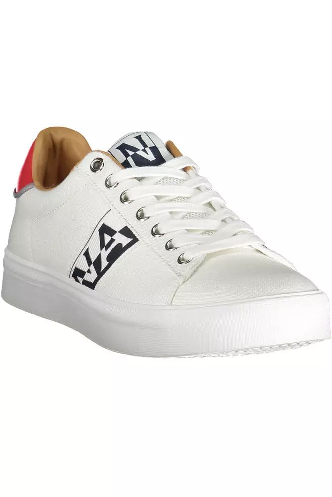 Napapijri Sleek White Sneakers with Contrasting Details