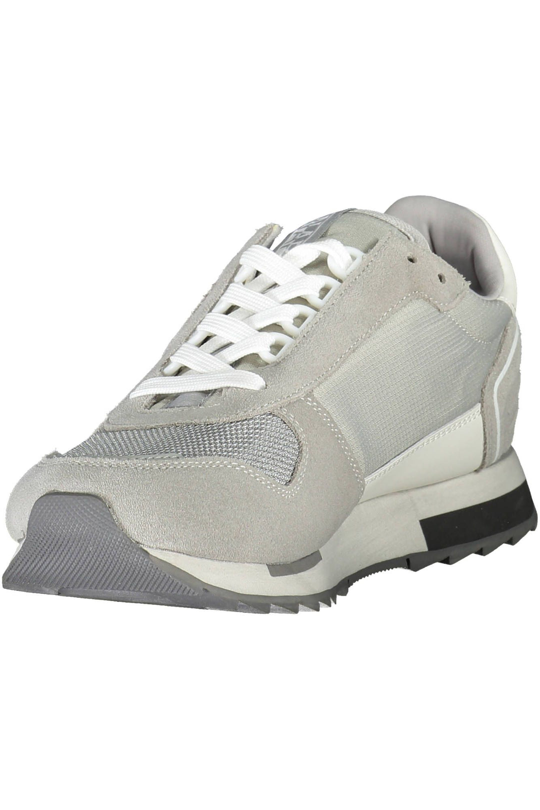 Napapijri Gray Contrast Lace-Up Sneakers