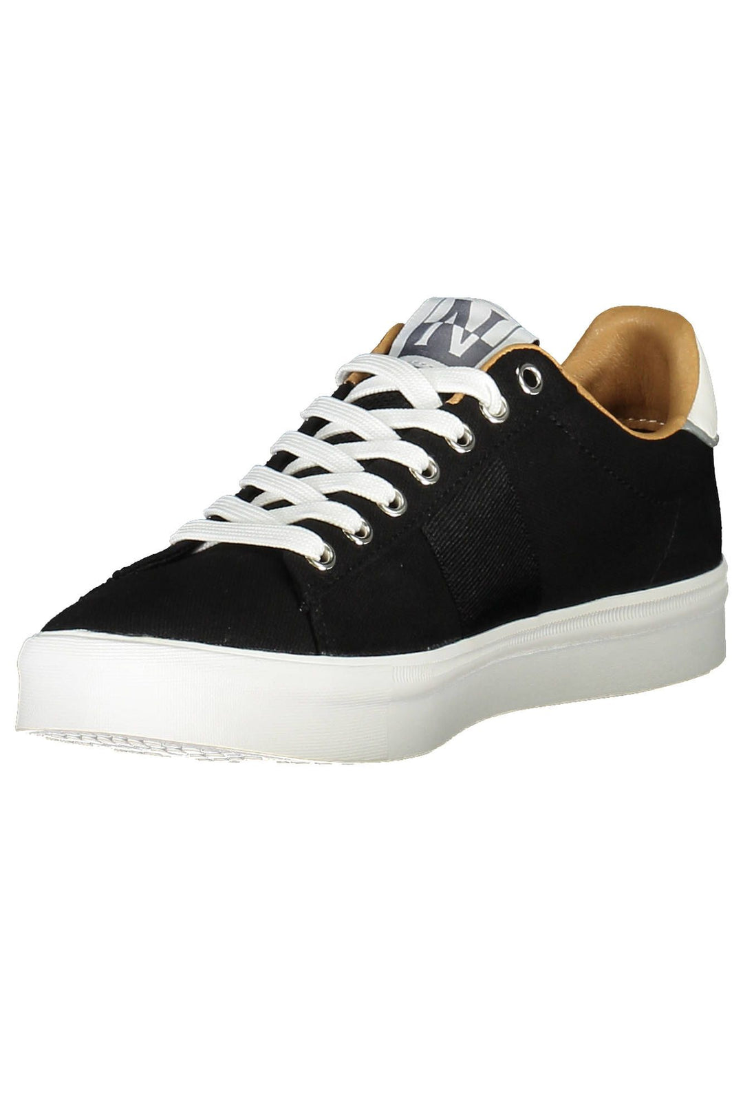 Napapijri Black Lace-Up Sneakers with Contrasting Accents