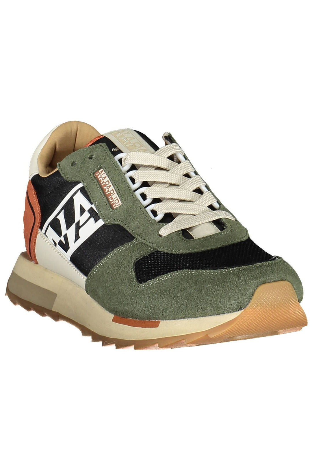 Napapijri Trendy Green Lace-Up Sneakers for the Modern Man
