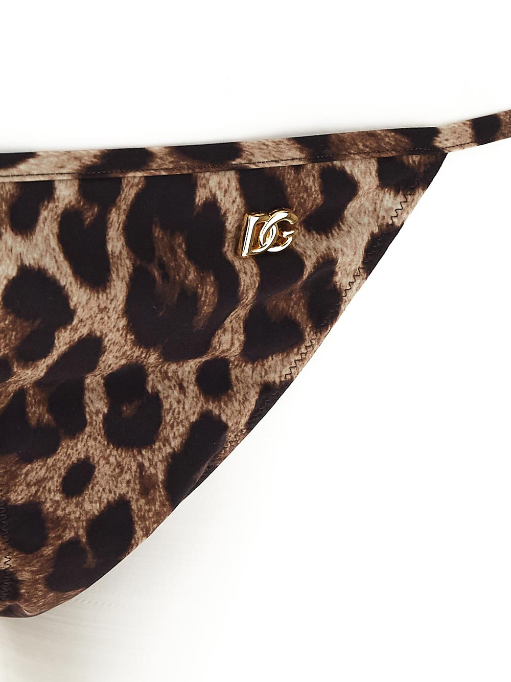Dolce & Gabbana Leopard-Print String Bikini Bottoms