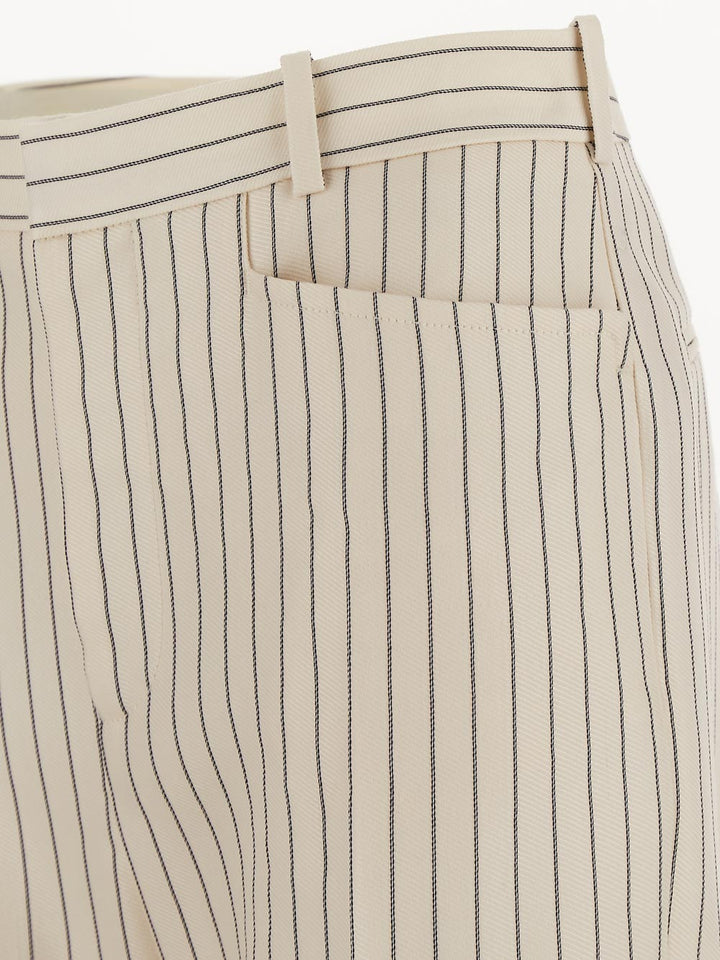 Tom Ford Striped Wool And Silk Blend "Wallis" Tailored Pants