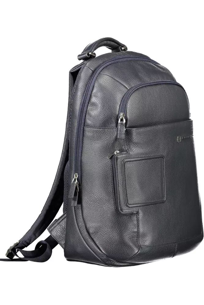 Piquadro Elegant Blue Mixed-Material Backpack